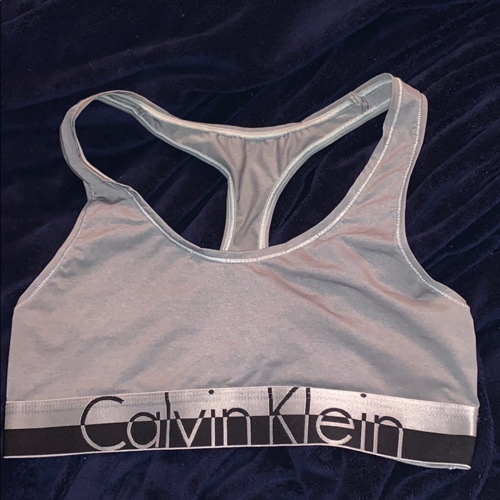 Calvin Klein Gray Racerback Bralette.